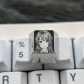 1U Titanium Alloy Artisan Keycaps Precision Pointillism + Anodizing for Mechanical Keyboard -Sakurajima Mai